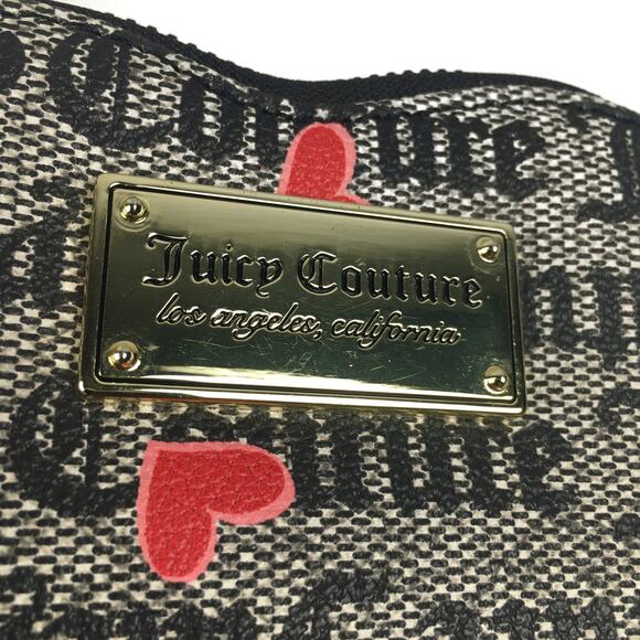 Juicy Couture Heart Shaped Monogram Zip Wristlet Wallet Accessories Accessory - Picture 14 of 15
